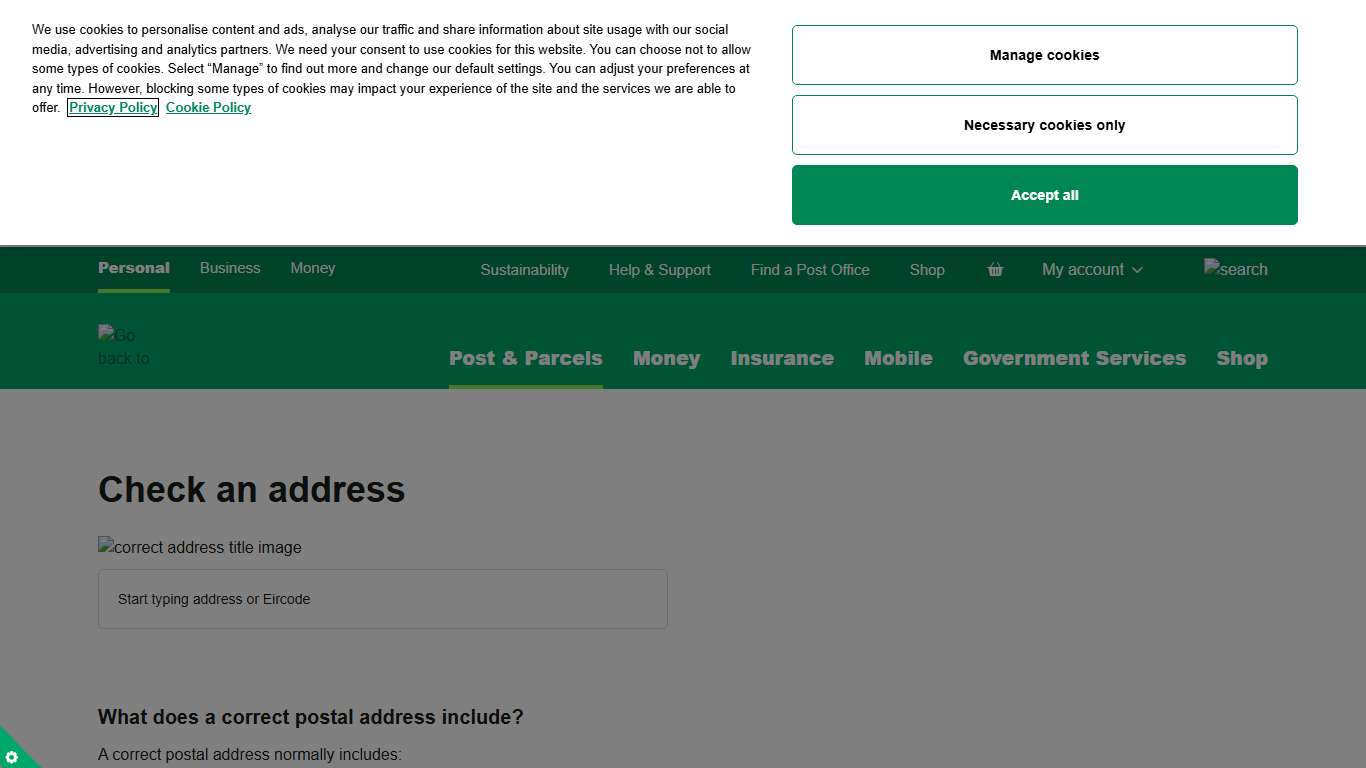 Check Address | Match an Eircode | An Post Address Finder